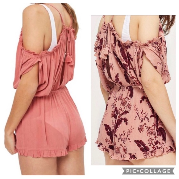 2 Topshop Cold Shoulder Rompers - Picture 2 of 6